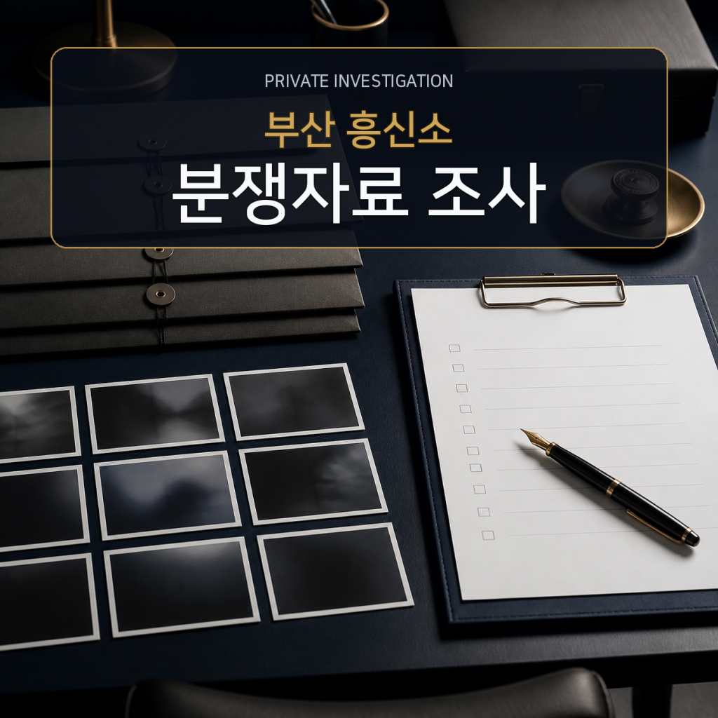 부산 분쟁자료 조사 전문 흥신소